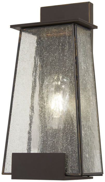 Bistro Dawn 1-Light Outdoor Wall Mount in Dakota Bronze & Clear Seeded Glass - Lamps Expo