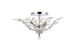 Orchid 6-Light Flush Mount in Chrome with Clear Royal Cut Crystal