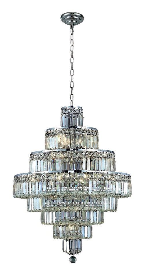Maxime 18-Light Chandelier in Chrome with Clear Royal Cut Crystal