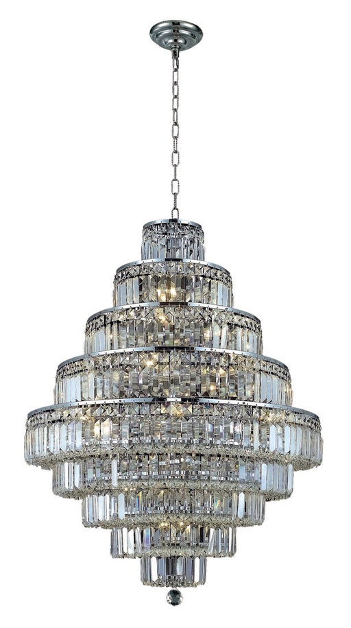 Maxime 20-Light Chandelier in Chrome with Clear Royal Cut Crystal