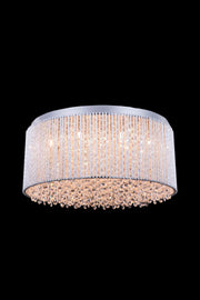 Influx 12-Light Flush Mount in Chrome with Clear Royal Cut Crystal