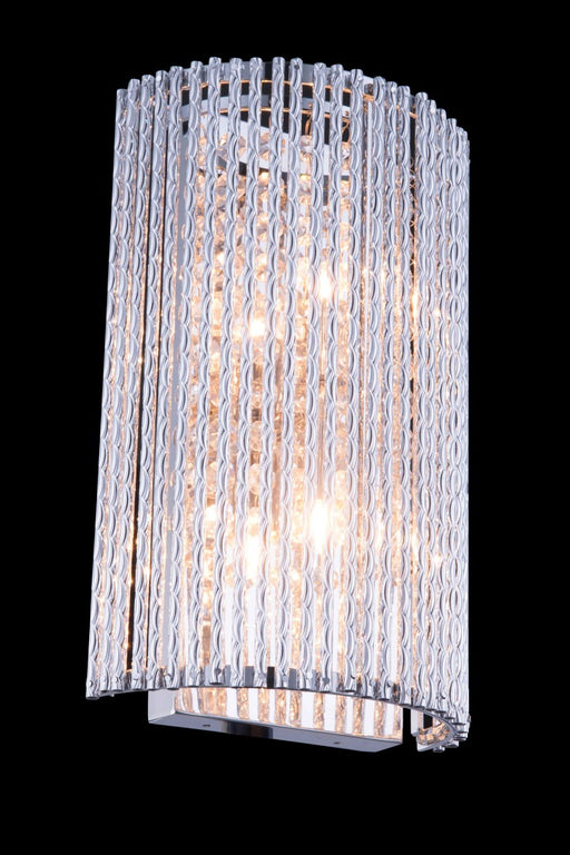 Influx 2-Light Wall Sconce in Chrome with Clear Royal Cut Crystal