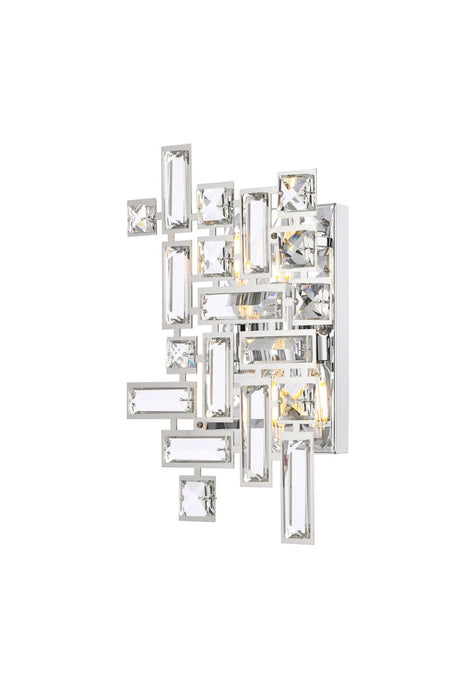 Picasso 2-Light Wall Sconce in Chrome with Clear Royal Cut Crystal
