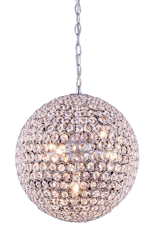 Cabaret 5-Light Pendant in Chrome with Clear Royal Cut Crystal