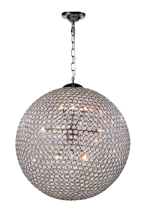 Cabaret 12-Light Pendant in Chrome with Clear Royal Cut Crystal