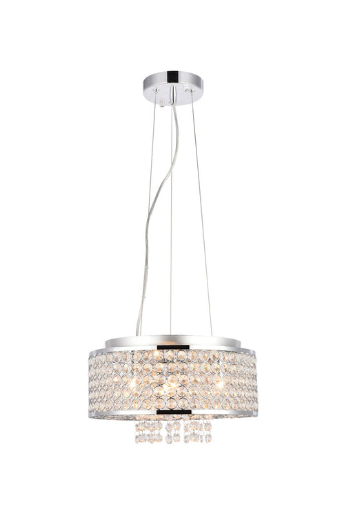 Amelie 4-Light Pendant in Chrome with Clear Royal Cut Crystal