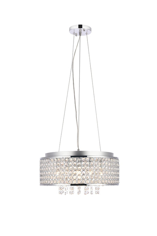 Amelie 6-Light Pendant in Chrome with Clear Royal Cut Crystal