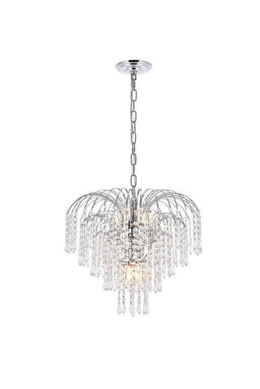 Falls 6-Light Pendant in Chrome with Clear Royal Cut Crystal
