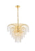 Falls 6-Light Chandelier in Gold with Clear Royal Cut Crystal