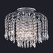 Falls 4-Light Flush Mount in Chrome with Clear Royal Cut Crystal