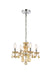 Rococo 4-Light Pendant in Golden Teak with Golden Teak (Smoky) Royal Cut Crystal