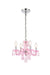 Rococo 4-Light Pendant in Pink with Rosaline (Pink) Royal Cut Crystal