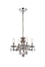 Rococo 4-Light Pendant in Silver Shade with Silver Shade (Grey) Royal Cut Crystal