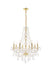 Verona 8-Light Chandelier in Gold with Clear Royal Cut Crystal