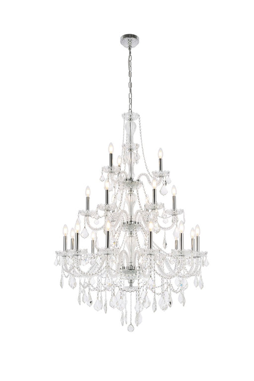 Giselle 21-Light Chandelier in Chrome with Clear Royal Cut Crystal