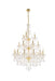 Giselle 21-Light Chandelier in Gold with Clear Royal Cut Crystal