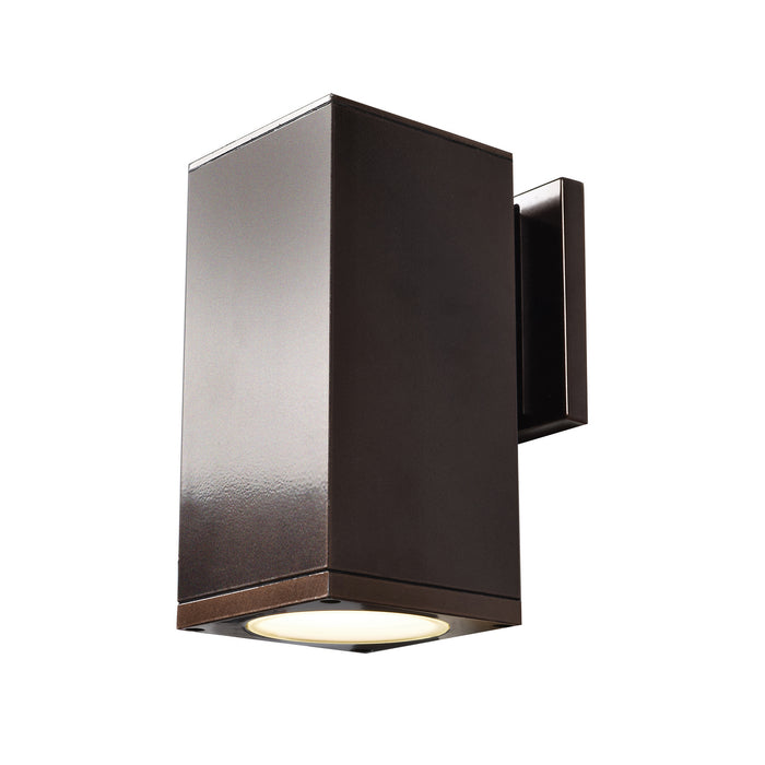 Bayside (s) Outdoor Square Cylinder Wall Fixture in Bronze Finish