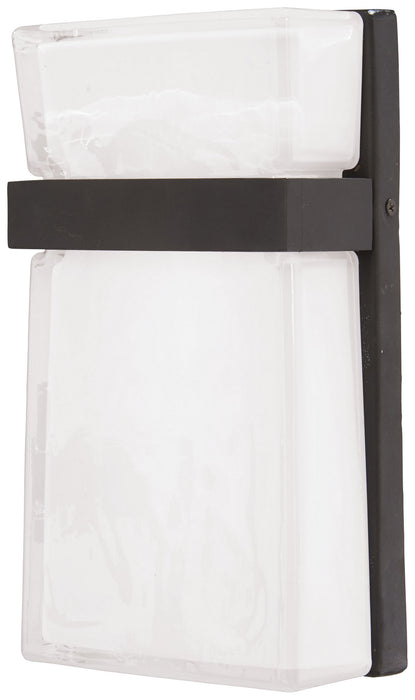 Belted LED Wall Sconce in Pebble Bronze with Blasted Glass & White Paint