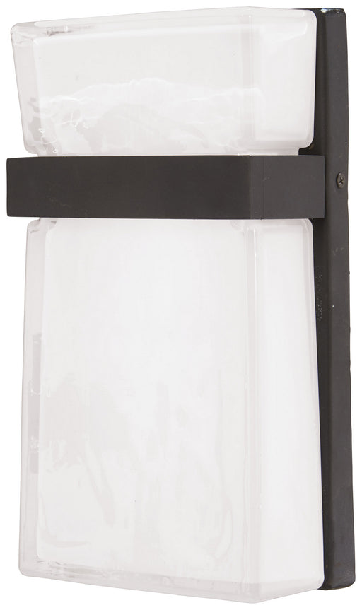 Belted LED Wall Sconce in Pebble Bronze with Blasted Glass & White Paint