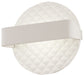 Quilted LED Wall Sconce in Matte White with White