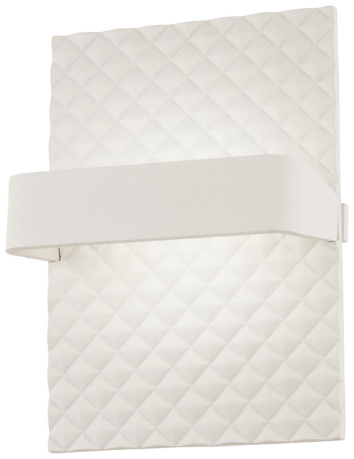 Quilted LED Wall Sconce in Matte White