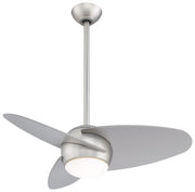 Slant 36" Ceiling Fan in Brushed Steel