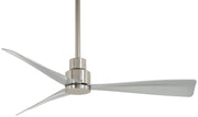 Simple 44" Ceiling Fan in Brushed Nickel Wet