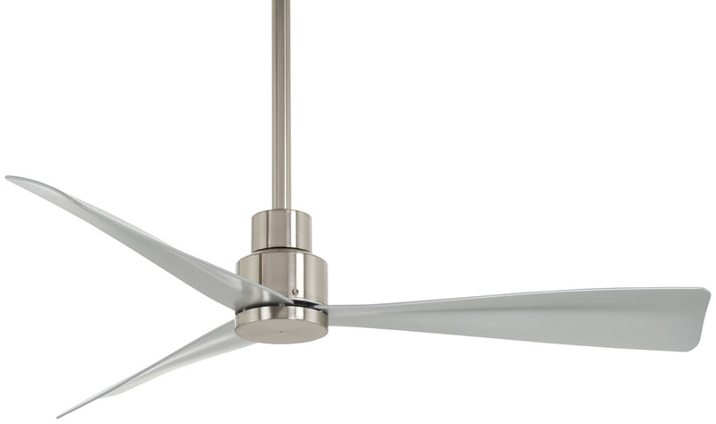 Simple 44" Ceiling Fan in Brushed Nickel Wet