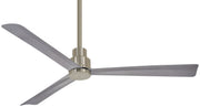 Simple 52" Ceiling Fan in Brushed Nickel Wet