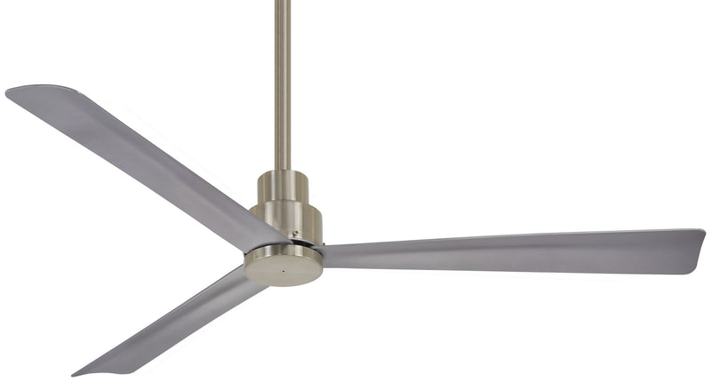 Simple 52" Ceiling Fan in Brushed Nickel Wet