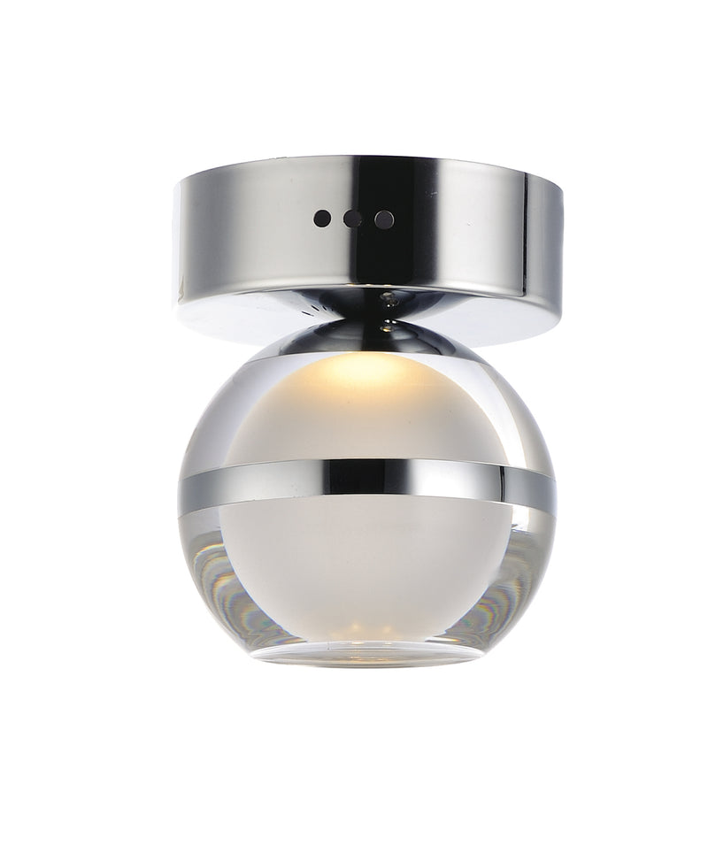 Swank LED Wall Sconce/Flush Mount in Polished Chrome