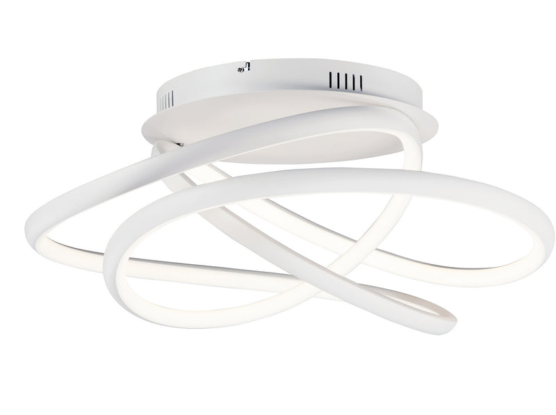 Twisted LED Flush Mount in Matte White - Lamps Expo