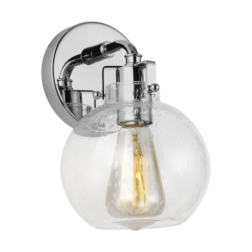 Clara Bath Sconce in Chrome with Clear Seeded�Glass