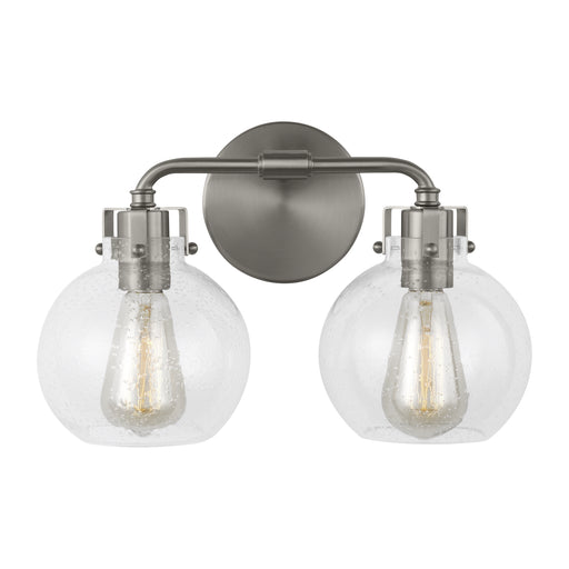 Clara Bath Sconce in Satin Nickel with Clear Seeded�Glass
