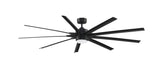 Odyn 84 inch Fan in Black with Black Blades and LED Light Kit