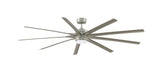 Odyn 84 inch Fan in Brushed Nickel with Brushed Nickel Blades and LED Light Kit