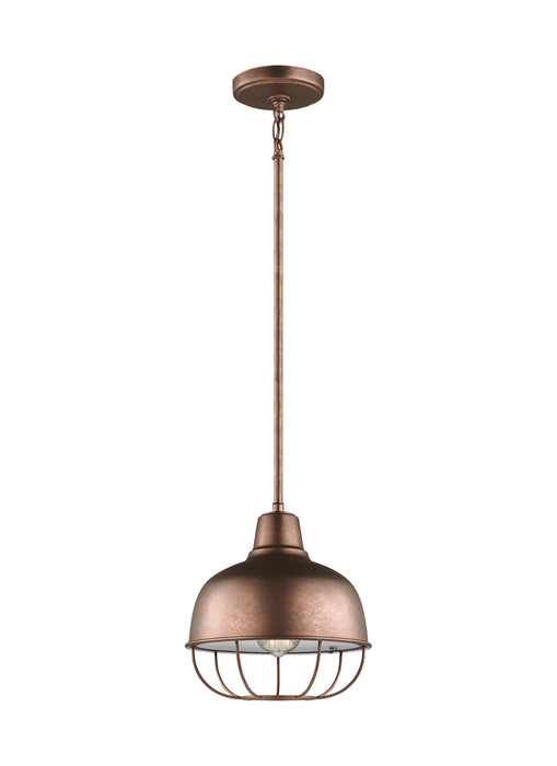 Jeyne One Light Pendant in Weathered Copper - Lamps Expo
