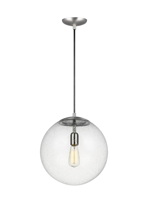Leo - Hanging Globe One Light Pendant in Satin Aluminum