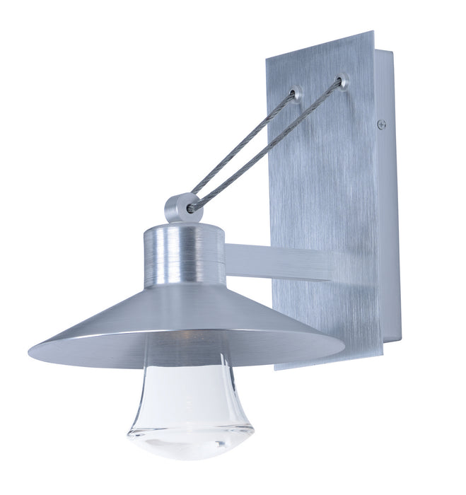 Civic Medium LED Outdoor Wall Sconce in Brushed Aluminum - Lamps Expo
