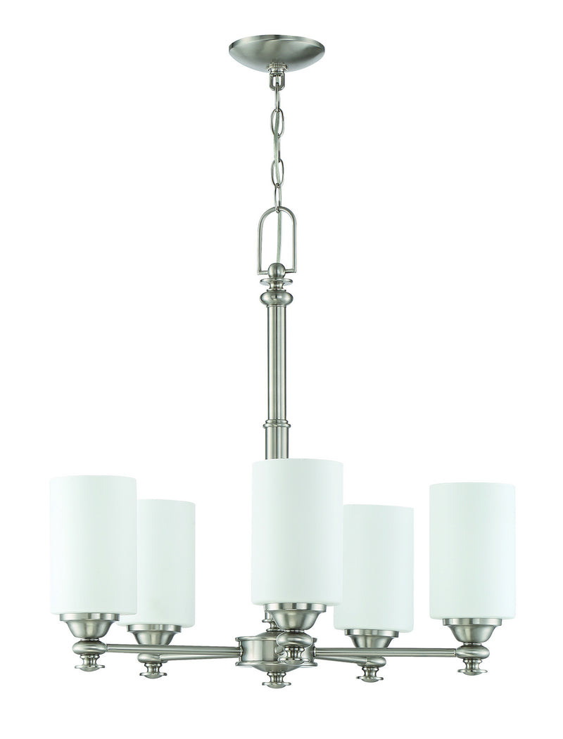 Dardyn 5-Light Chandelier in Brushed Polished Nickel