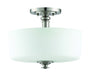 Dardyn 3-Light Convertible Semi Flush in Brushed Polished Nickel