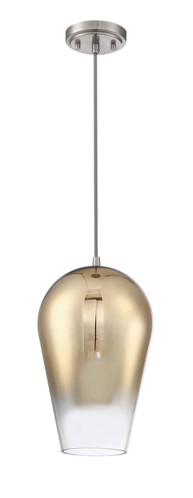 Mini Pendant 1-Light Mini Pendant with Cord in Brushed Polished Nickel - Lamps Expo