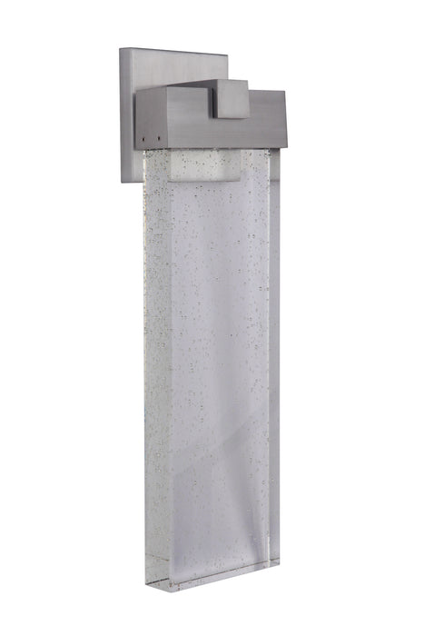 Aria 1-Light Wall Lantern in Satin Aluminum