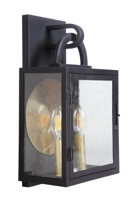 Wolford 2-Light Pocket Lantern in Textured Matte Black - Lamps Expo