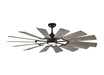 Prairie 62 Ceiling Fan in Aged Pewter with Light Grey Weathered Oak Blade