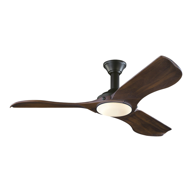 Minimalist Ceiling Fan in Matte Black with Dark Walnut Blade