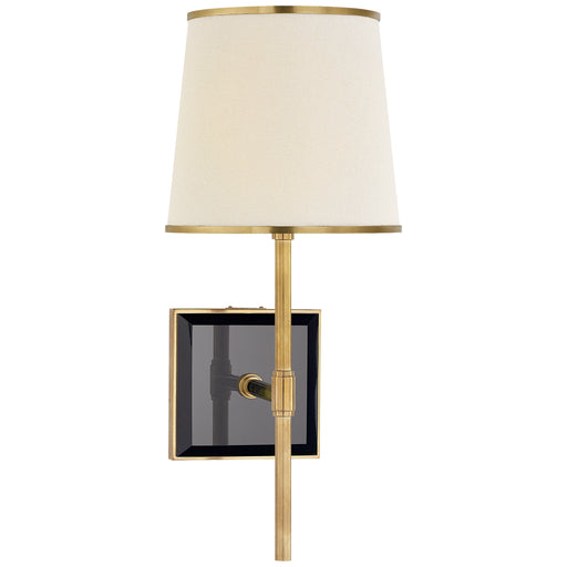 Bradford One Light Wall Sconce in Soft Brass and Black