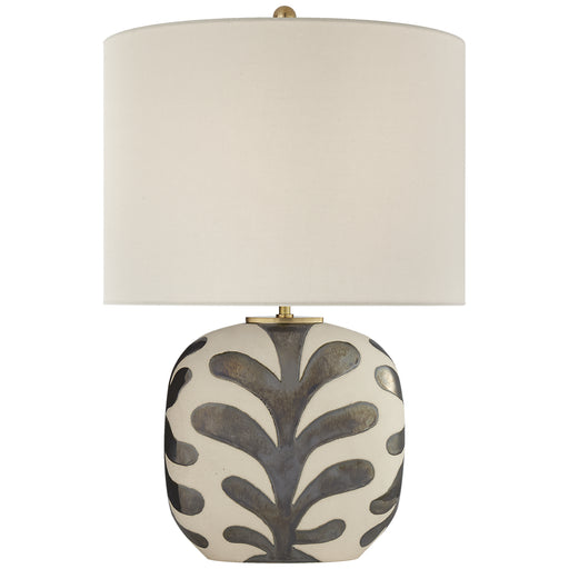 Parkwood One Light Table Lamp in Natural Bisque and Black Pearl