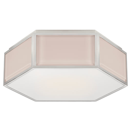 Bradford Two Light Flush Mount in Blush and Polished Nickel