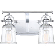 Grant 2-Light Bath Vanity in Polished Chrome